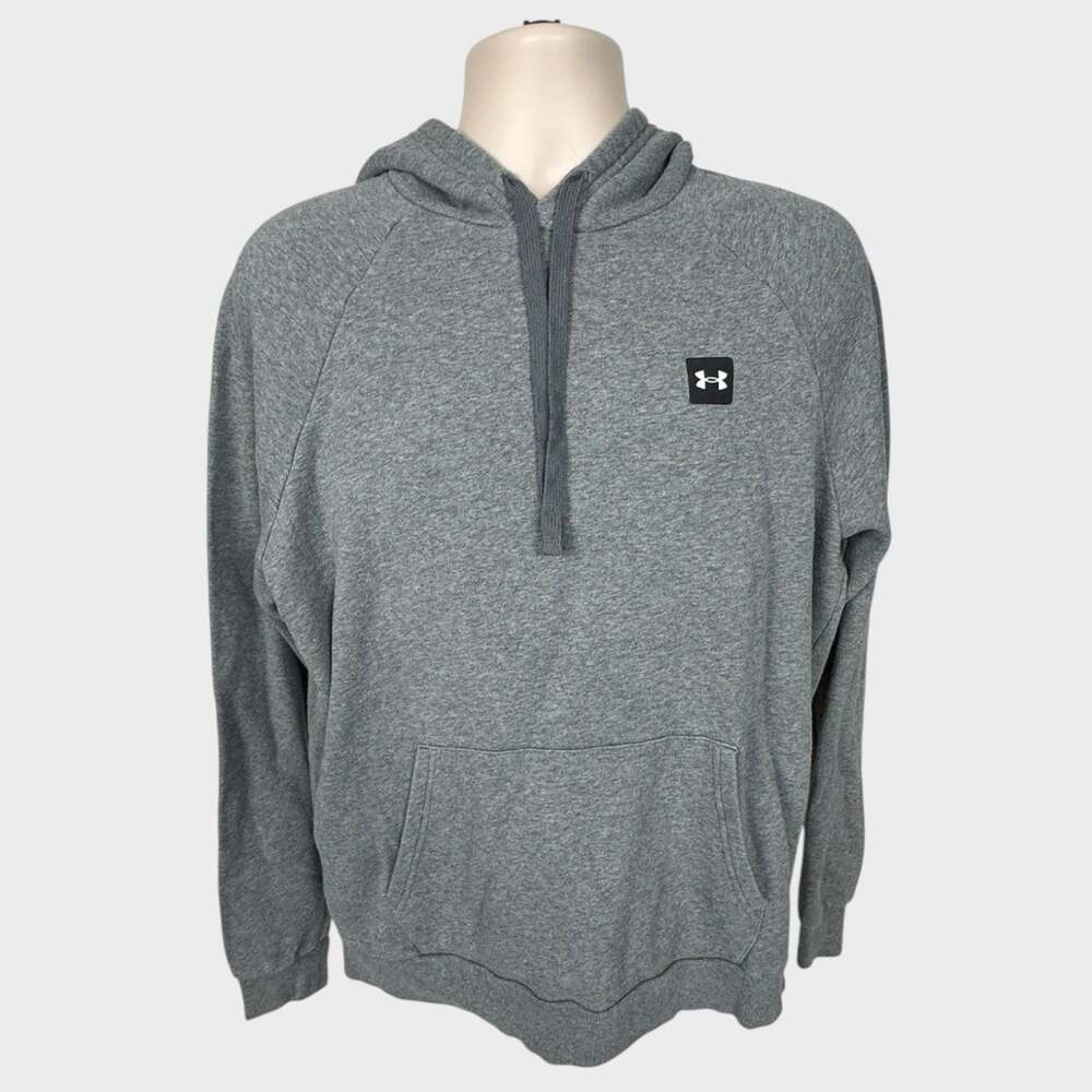 Under Armour Loose Mens Large Gray Hooded Sweatshirt